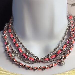 Ann Taylor Gemstone & Neon Necklace